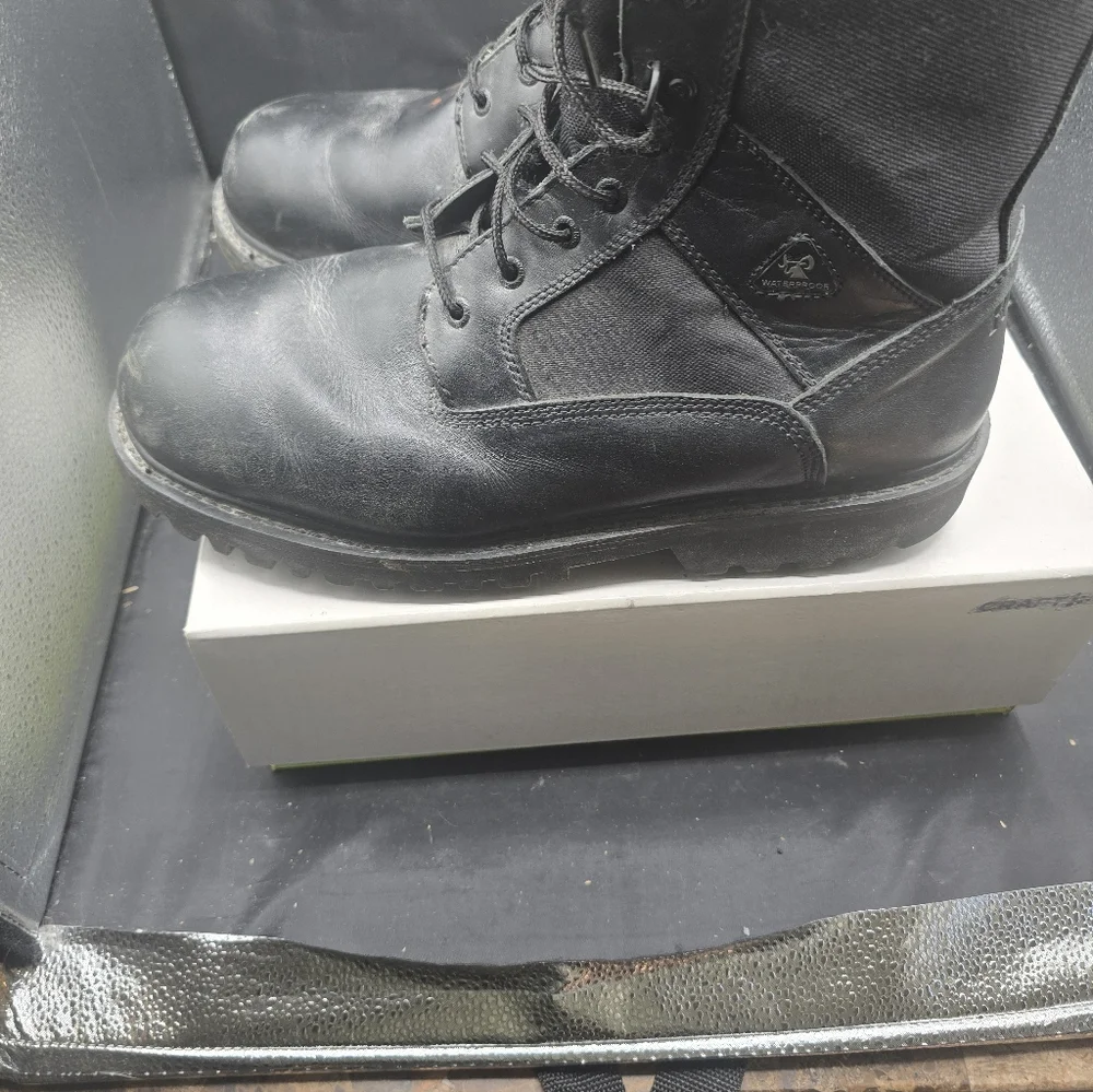 Black Leather Men's Boots‎